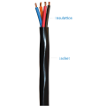 Fil de cuivre électrique 3 Câble PVC flexible noyau
